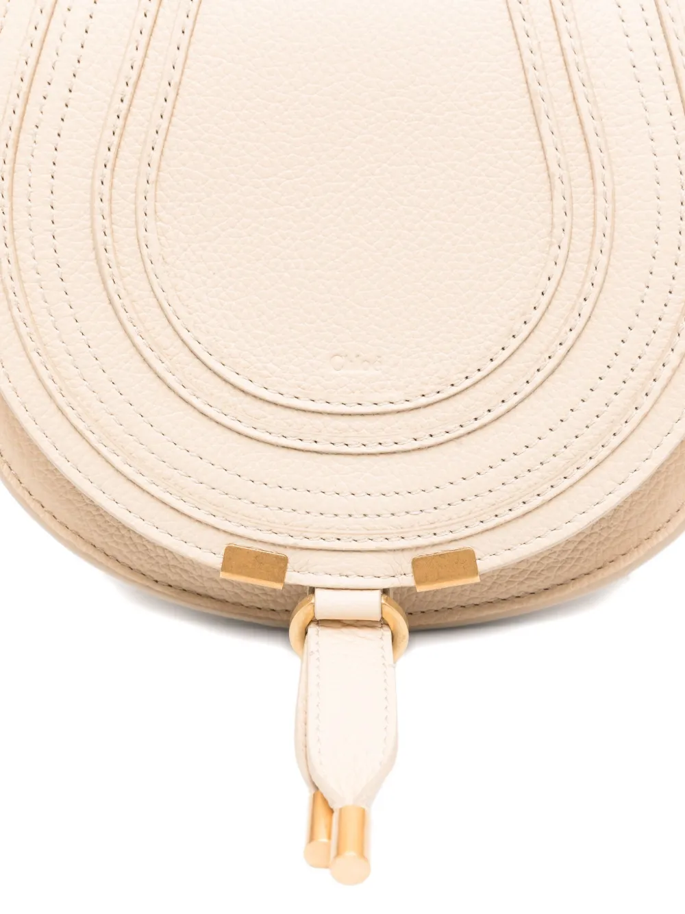 Chloé Eyewear Marcie schoudertas met hoefijzerdetail Beige