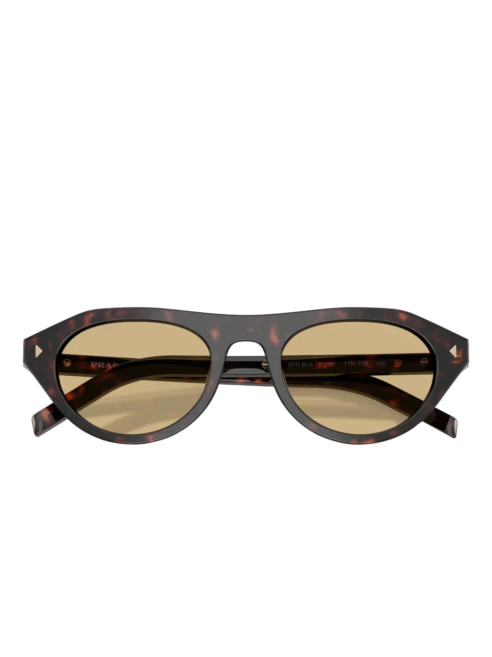 Prada Eyewear Zonnebril met geometrisch montuur Bruin
