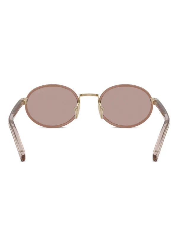 Prada Eyewear round-frame Metal Sunglasses | Neutrals | FARFETCH