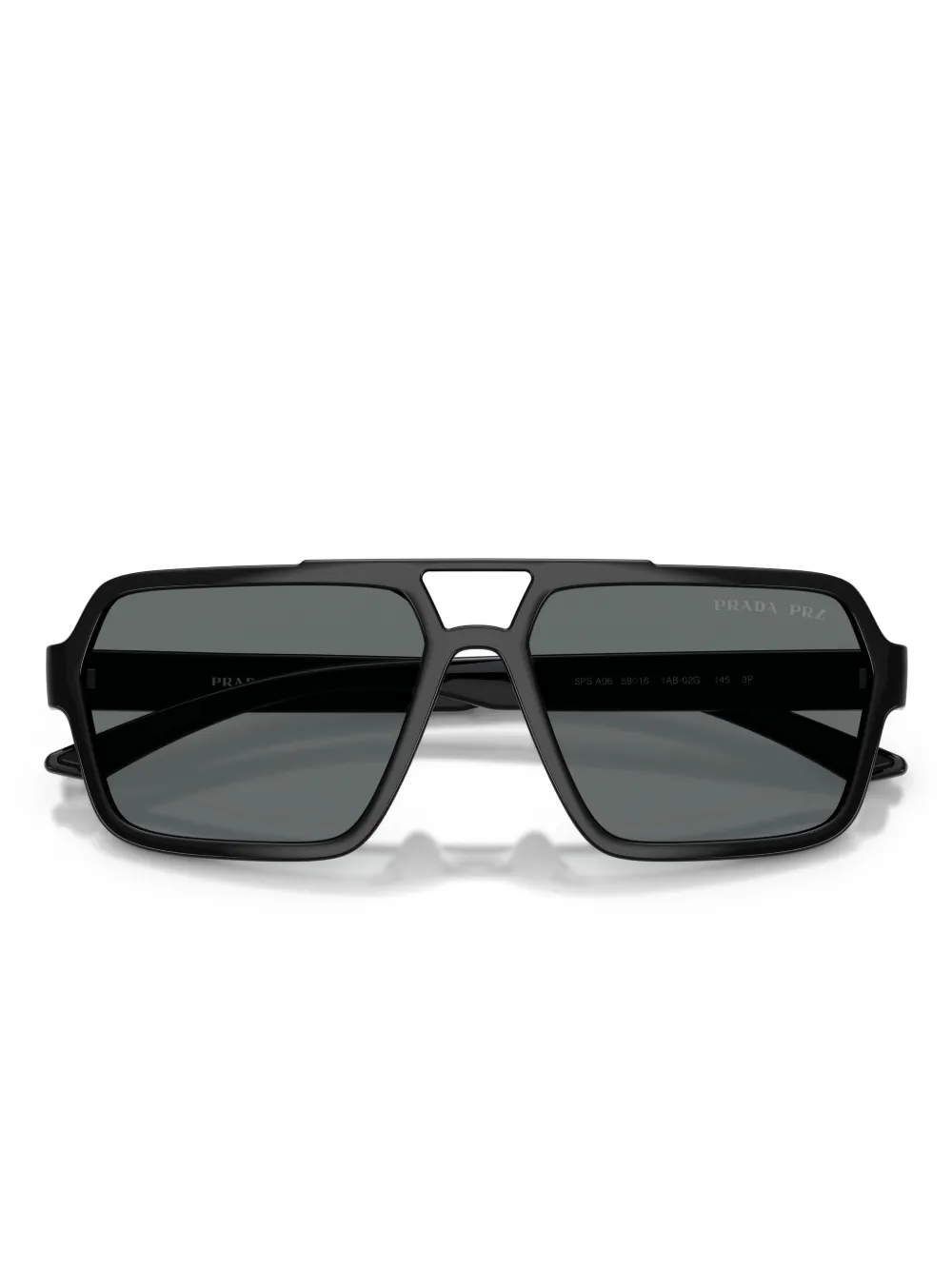 Prada Linea Rossa Zonnebril met piloten montuur Zwart