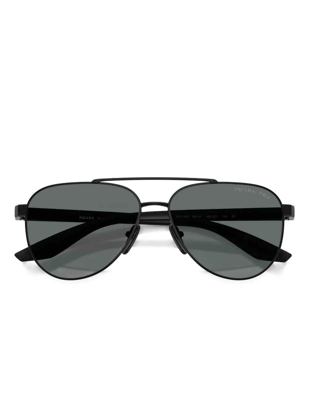 Prada Linea Rossa Zonnebril met piloten montuur Zwart