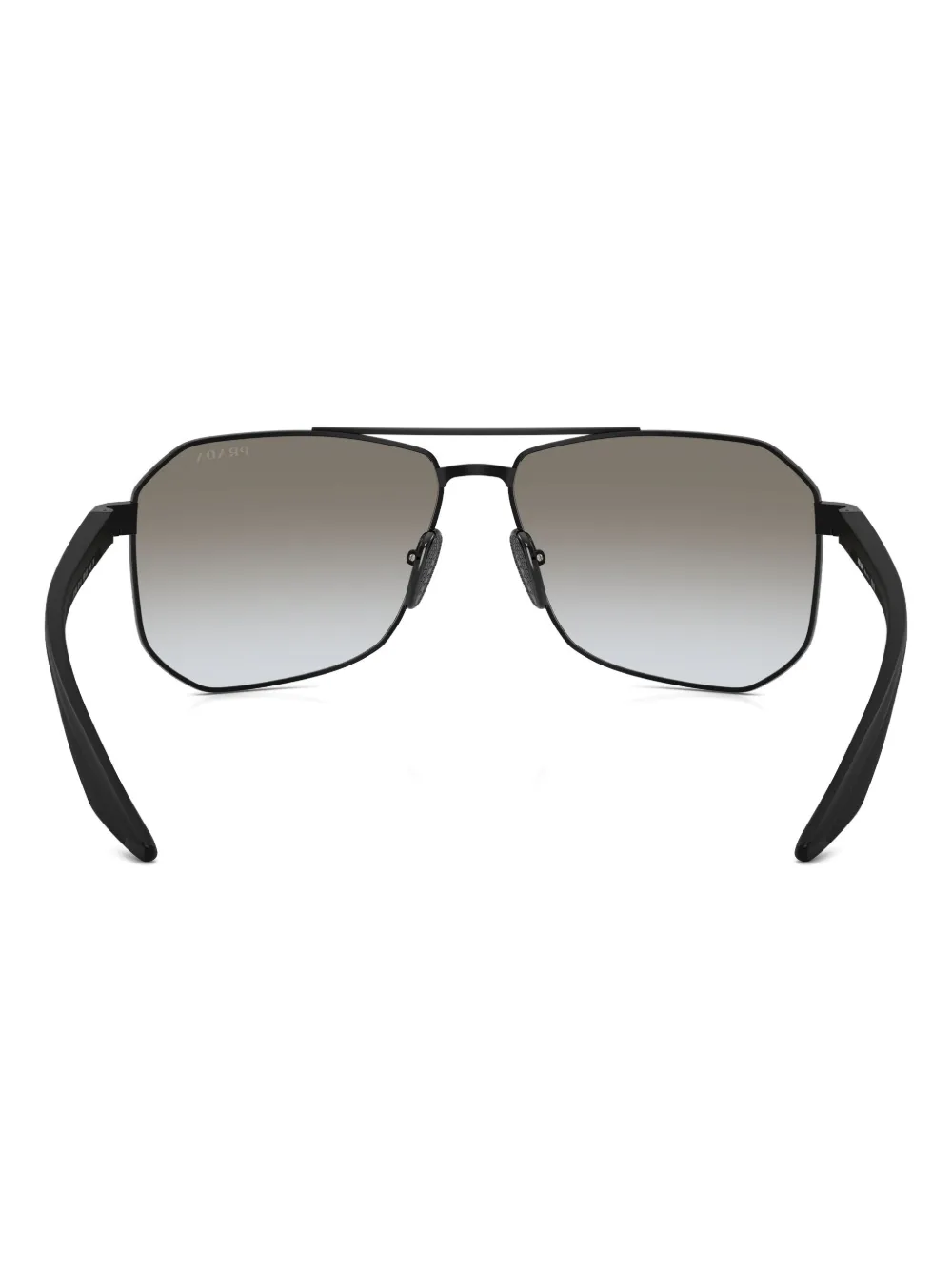 Prada Linea Rossa Zonnebril met vierkant montuur Zwart