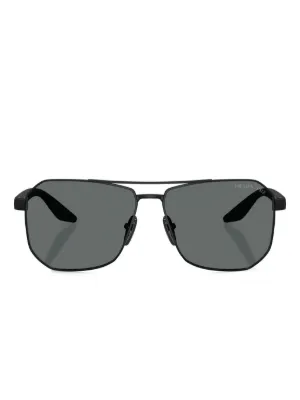 Prada Linea Rossa PS A06S geometric-frame Sunglasses | Black