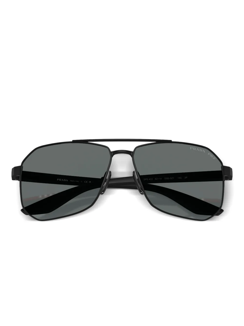 Prada Linea Rossa Zonnebril met geometrisch montuur Zwart