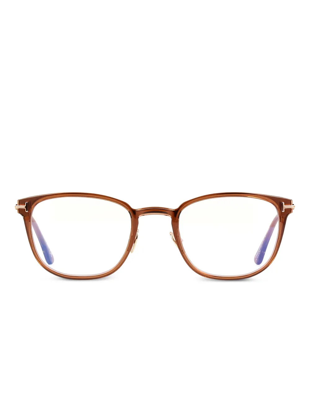 TOM FORD Eyewear Bril met rond montuur Bruin