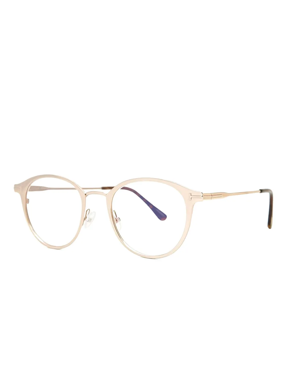 TOM FORD Eyewear Bril met rond montuur Beige