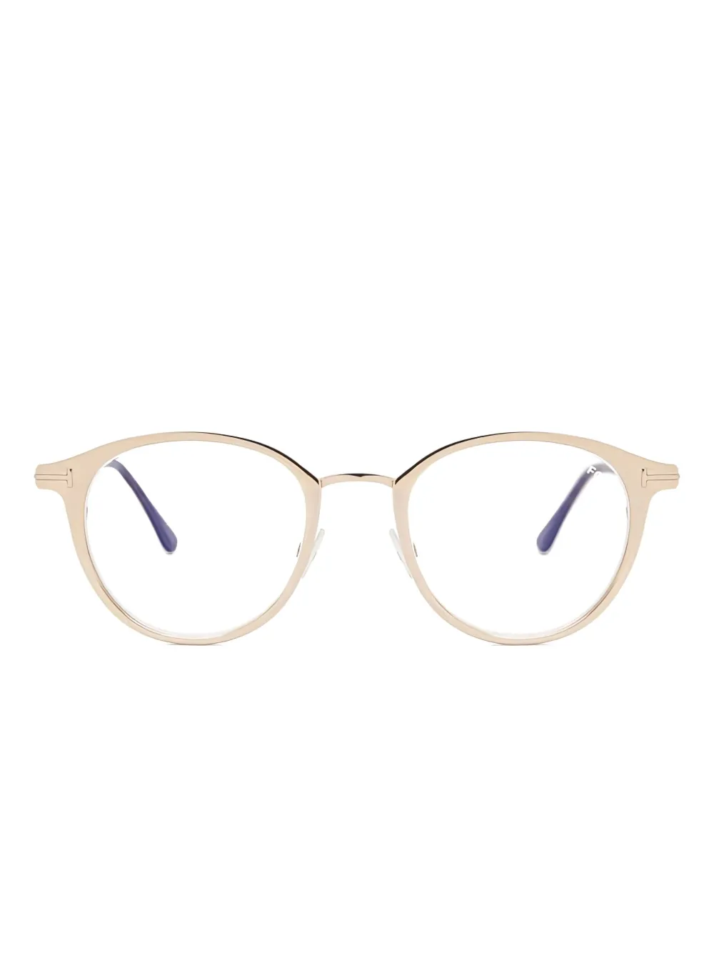 TOM FORD Eyewear Bril met rond montuur Beige