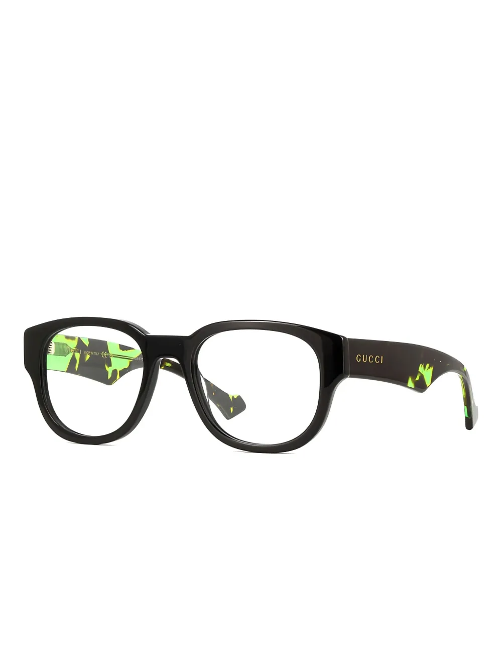 Gucci Eyewear Bril met rond montuur Groen