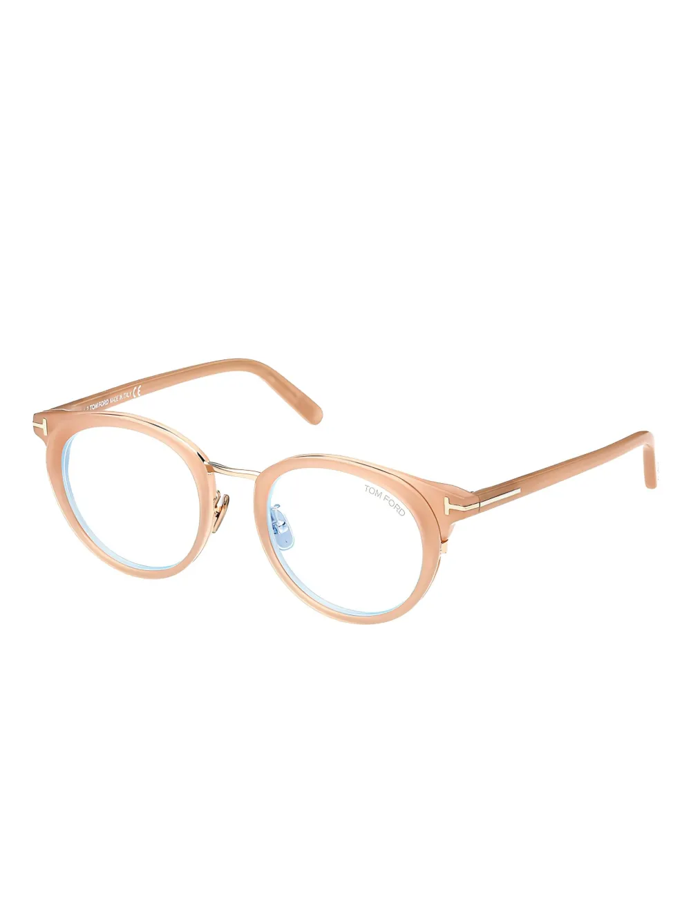 TOM FORD Eyewear Bril met rond montuur Roze