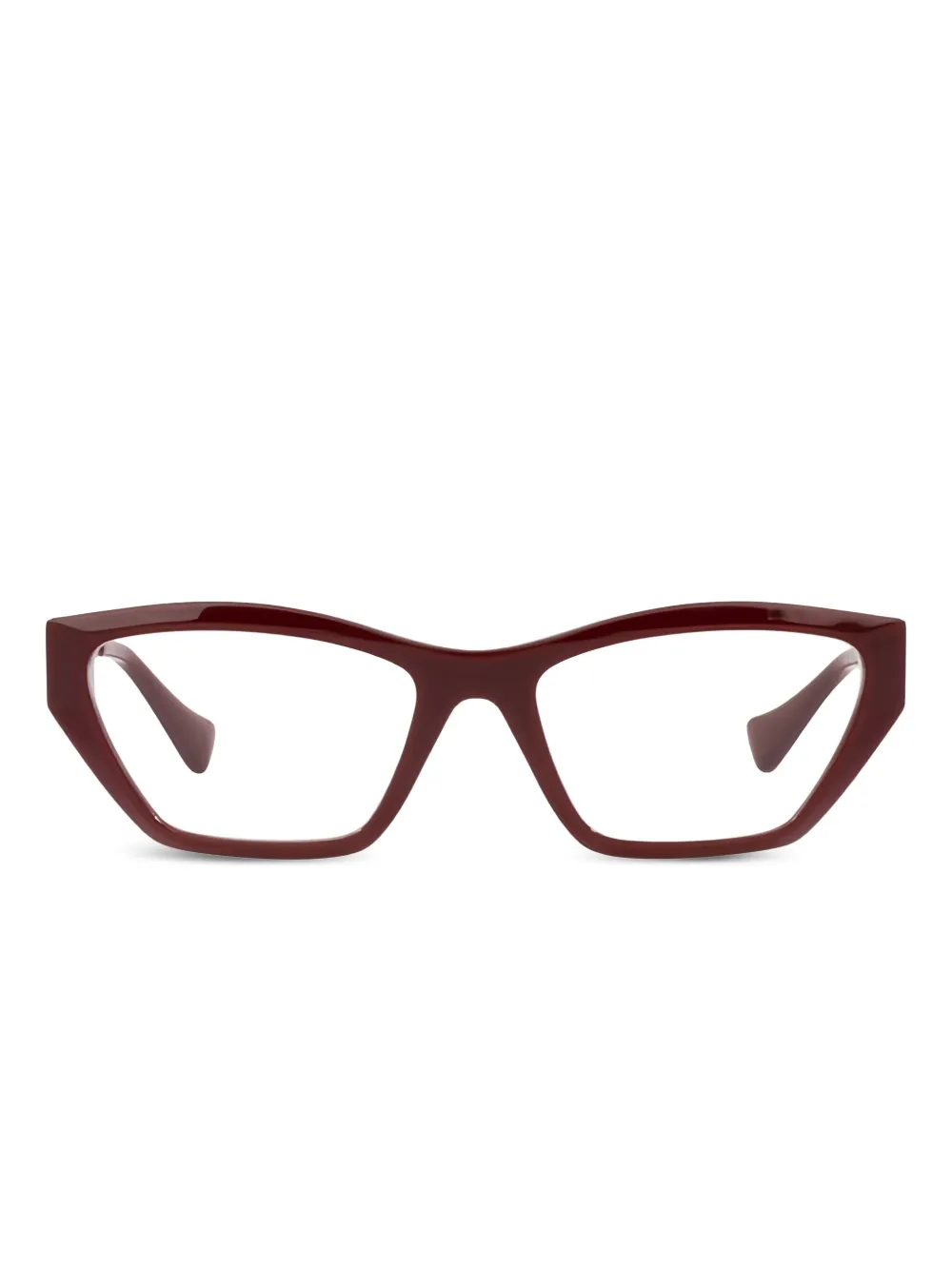 cat eye-frame glasses