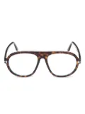 TOM FORD Eyewear pilot-frame glasses - Brown