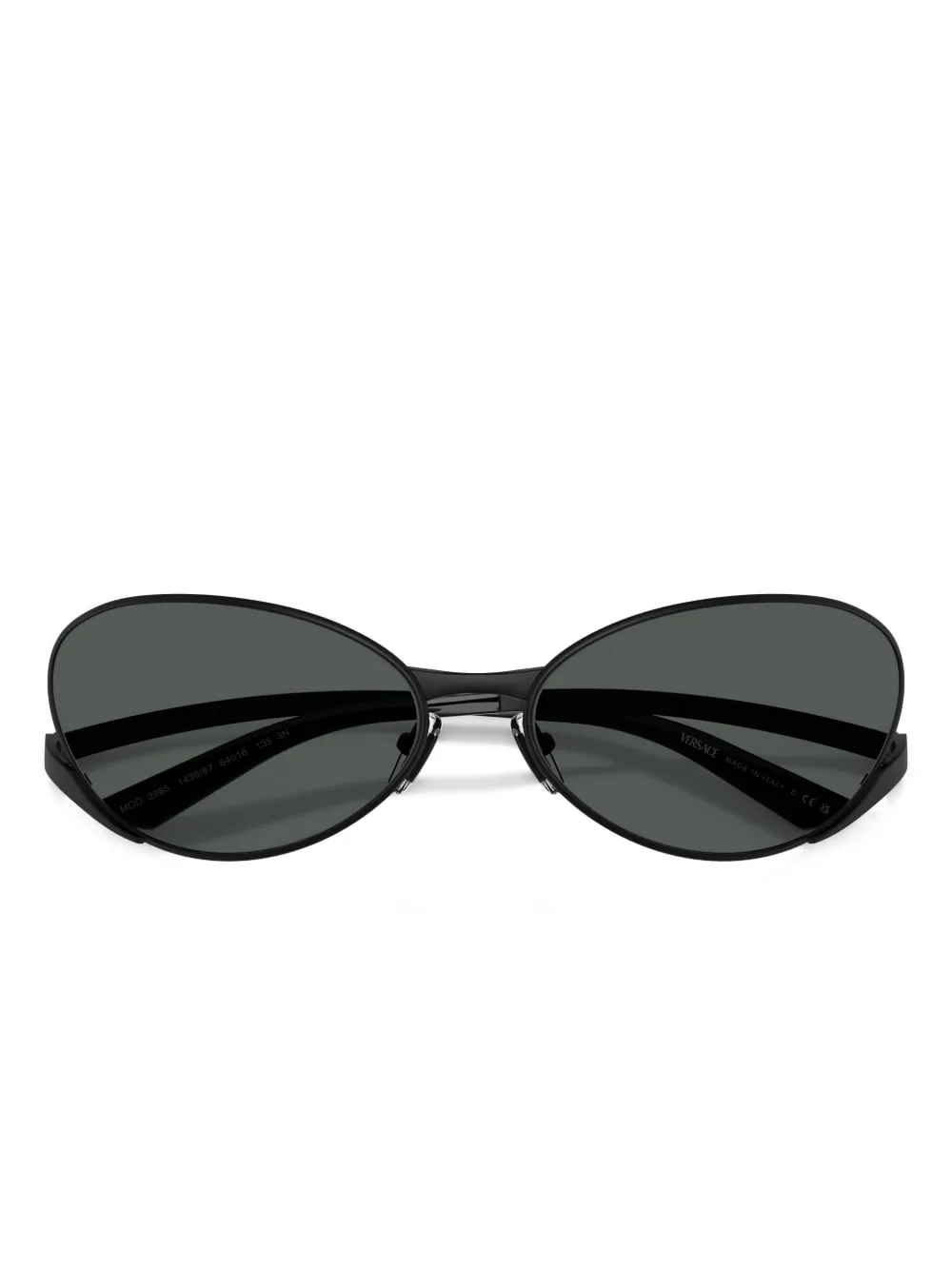 Versace Eyewear Zonnebril met ovalen montuur Zwart