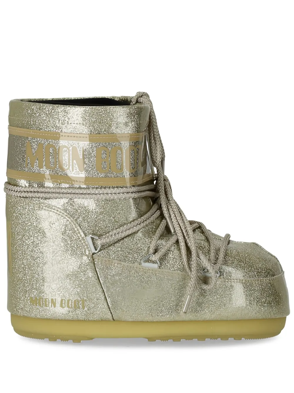 Moon Boot Glitter-detailing Snow Boots In Gold