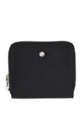 Borbonese zip-around spotted-pattern purse - Black