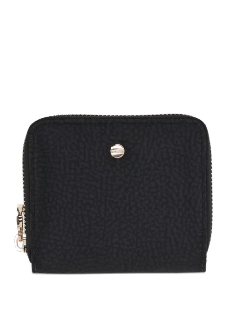 Borbonese zip-around spotted-pattern purse