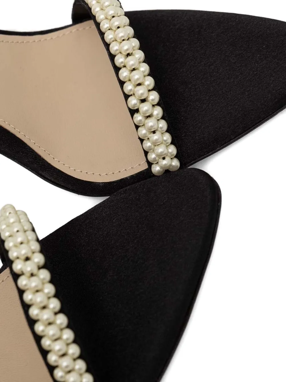 Custommade 90mm Alma pearl-embellished sandals Zwart