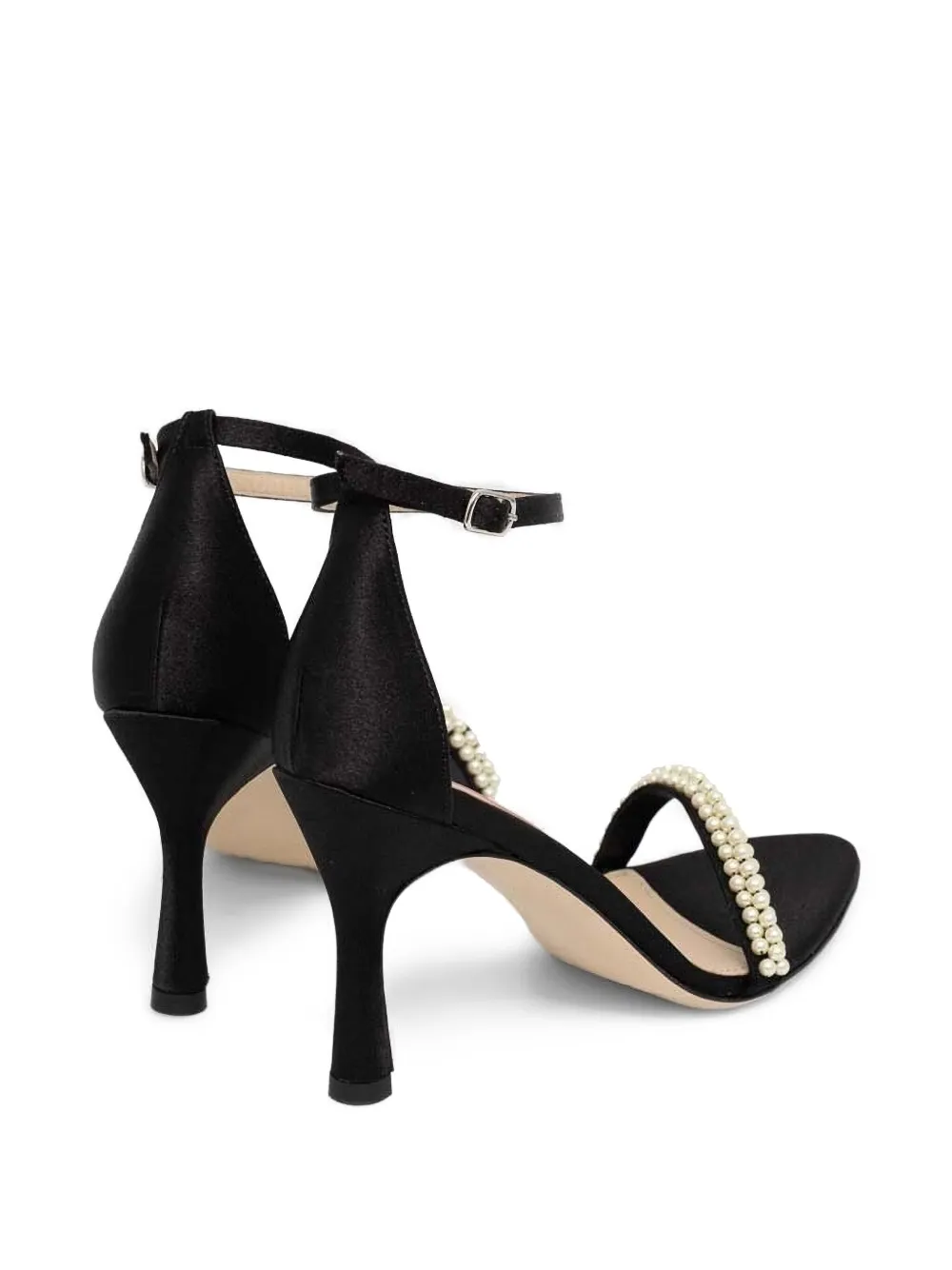 Custommade 90mm Alma pearl-embellished sandals Zwart