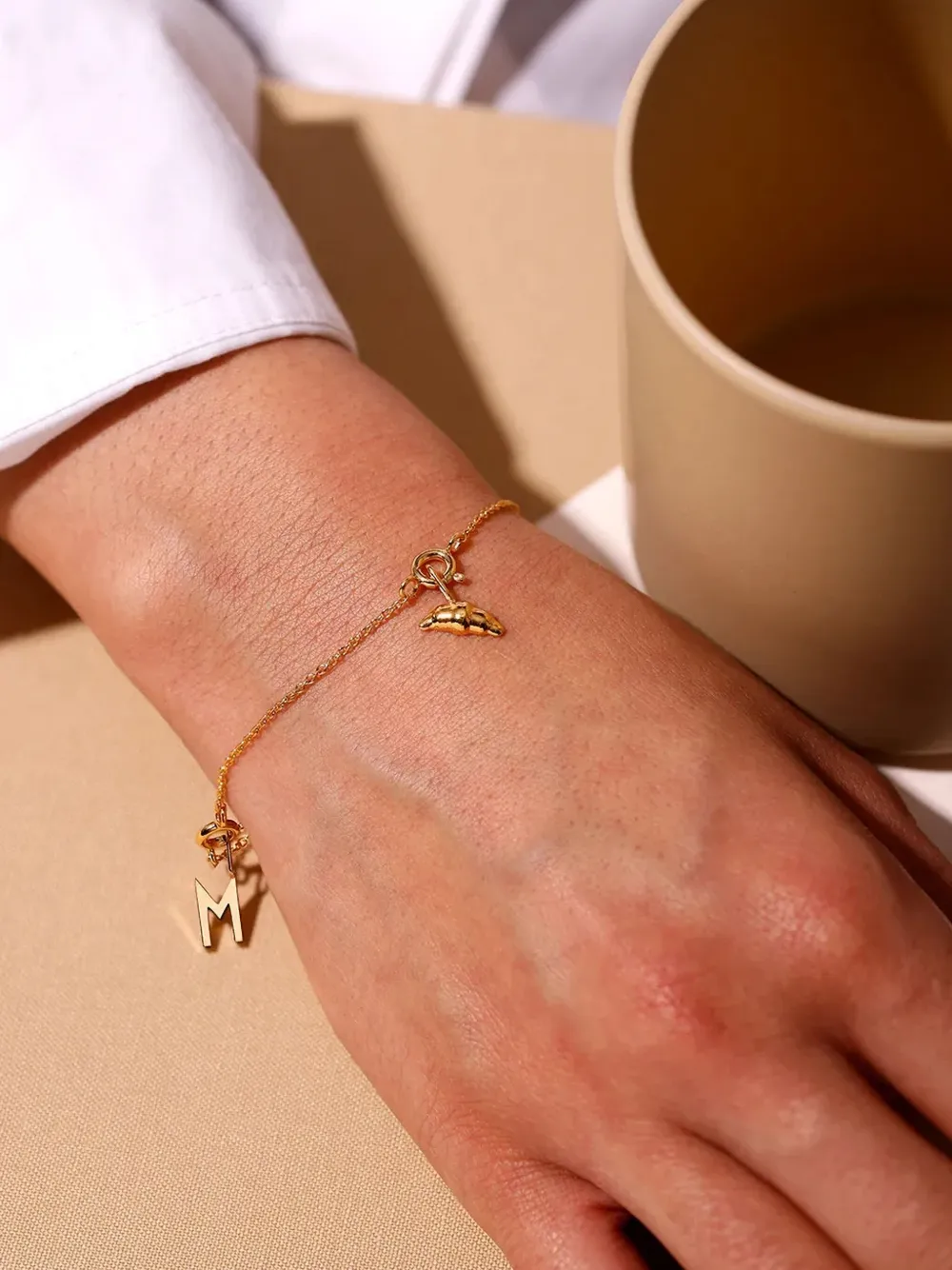  Design Letters Ruth Anchor Bracelet - Gold 