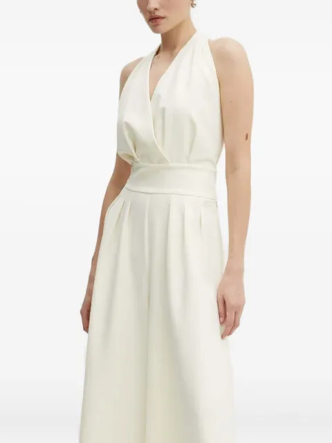 Custommade pearl-embellished halterneck jumpsuit