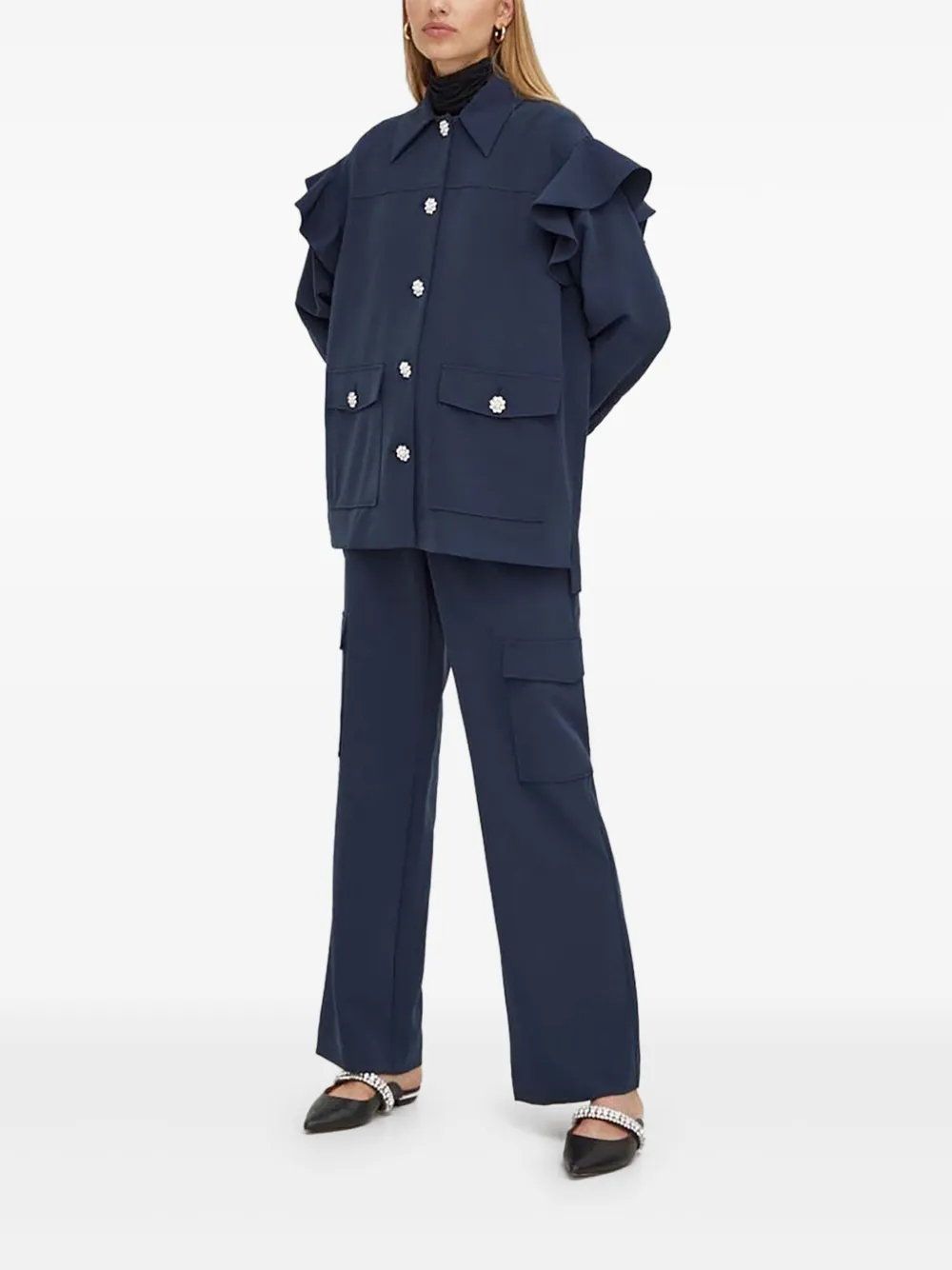 Custommade ruffle-detail embellished shirt | Shirts | Image 2