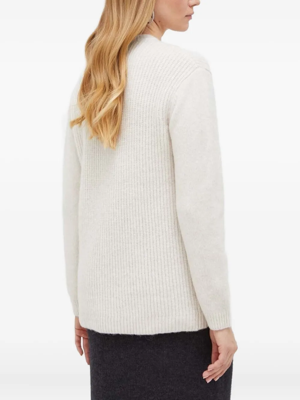 Custommade Embellished-pocket Cardigan In White