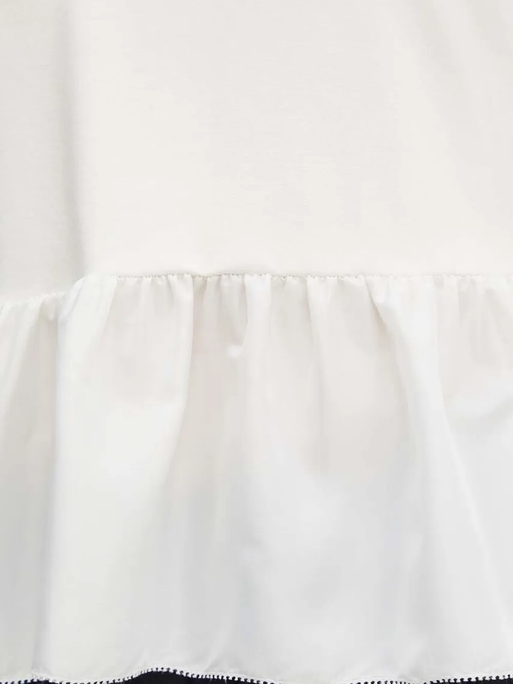 Custommade Puff-sleeve Peplum Top In Neutral
