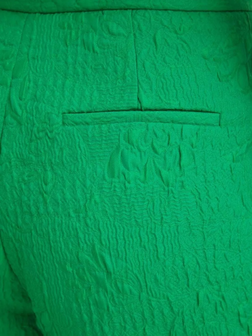 Custommade Textured High-waisted Shorts In Green