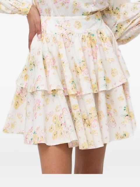 Custommade floral mini skirt