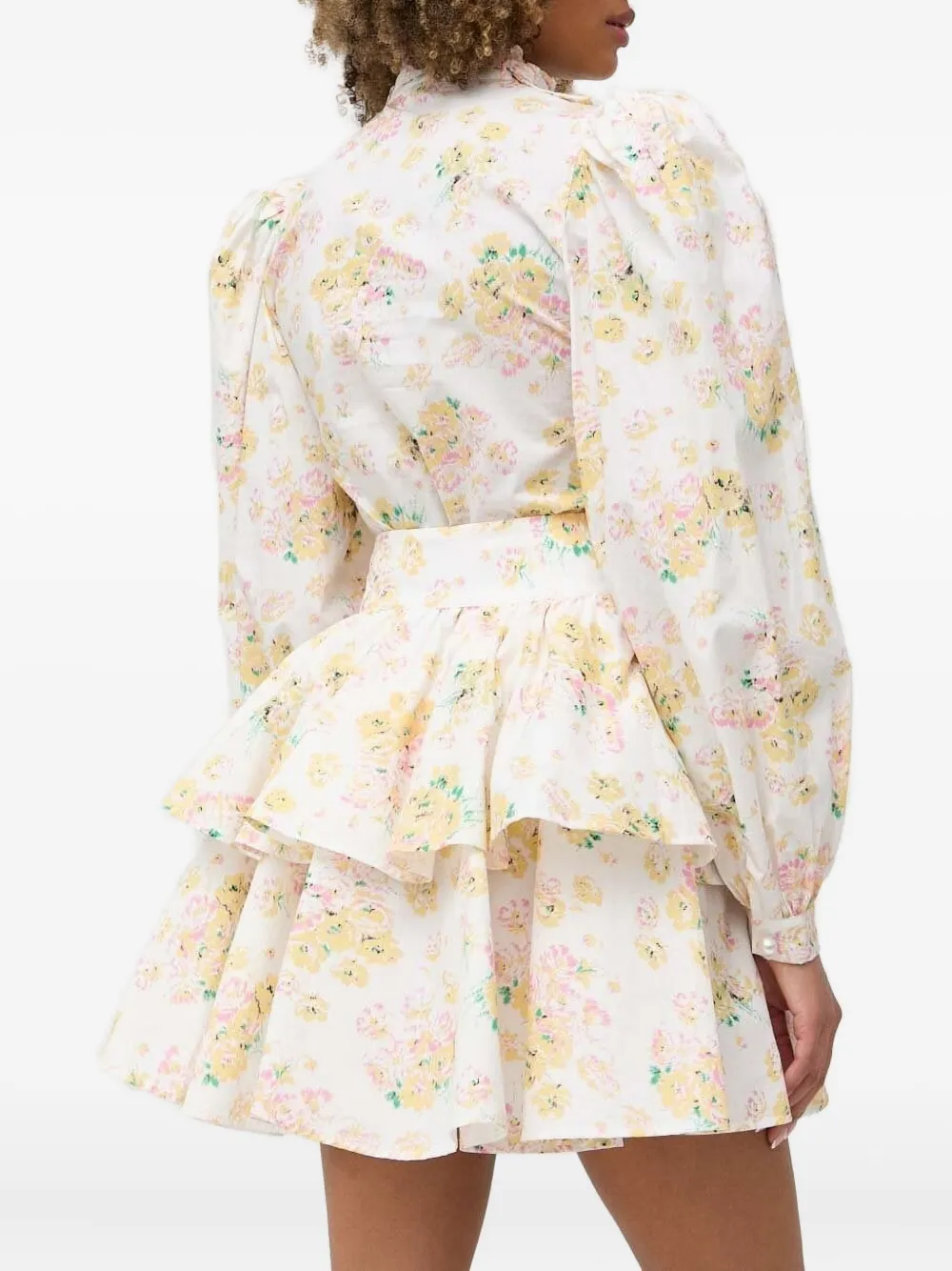  Custommade Floral Mini Skirt - White 