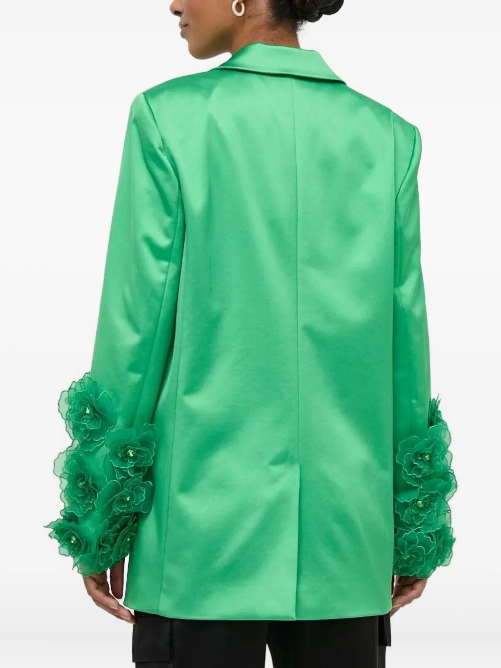 Custommade Francine satin flower-embellished blazer | Blazers | Image 2