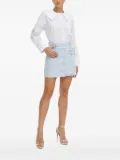 Custommade Barbara pearl-button ruffled blouse - White