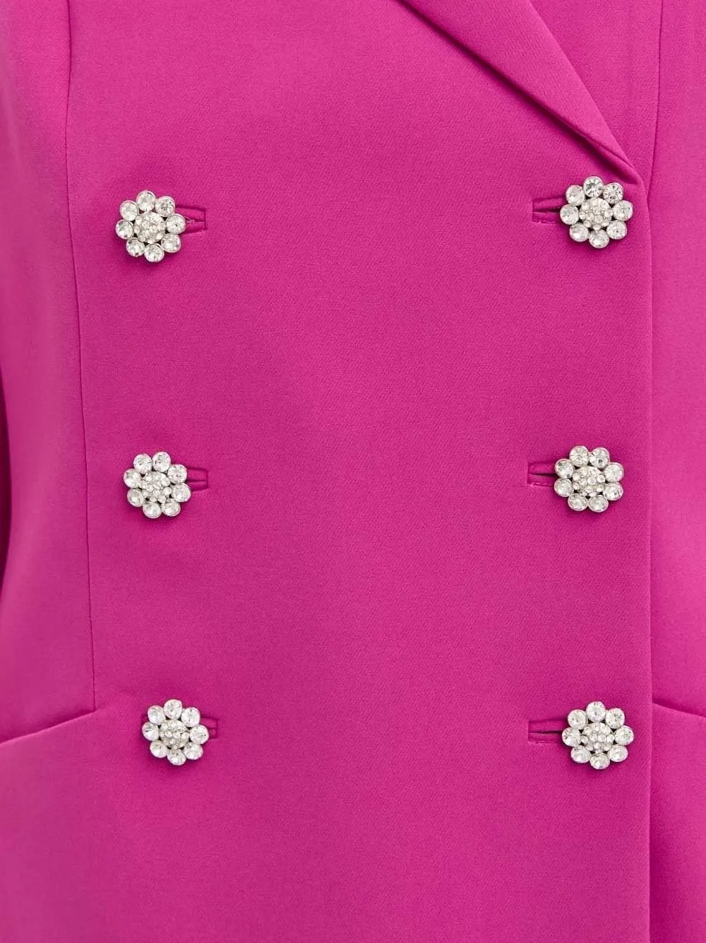 Custommade Embellished Double-breasted Blazer In Pink