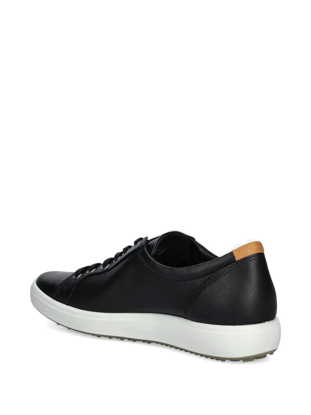 Ecco Lace-up Leather Sneakers In Black