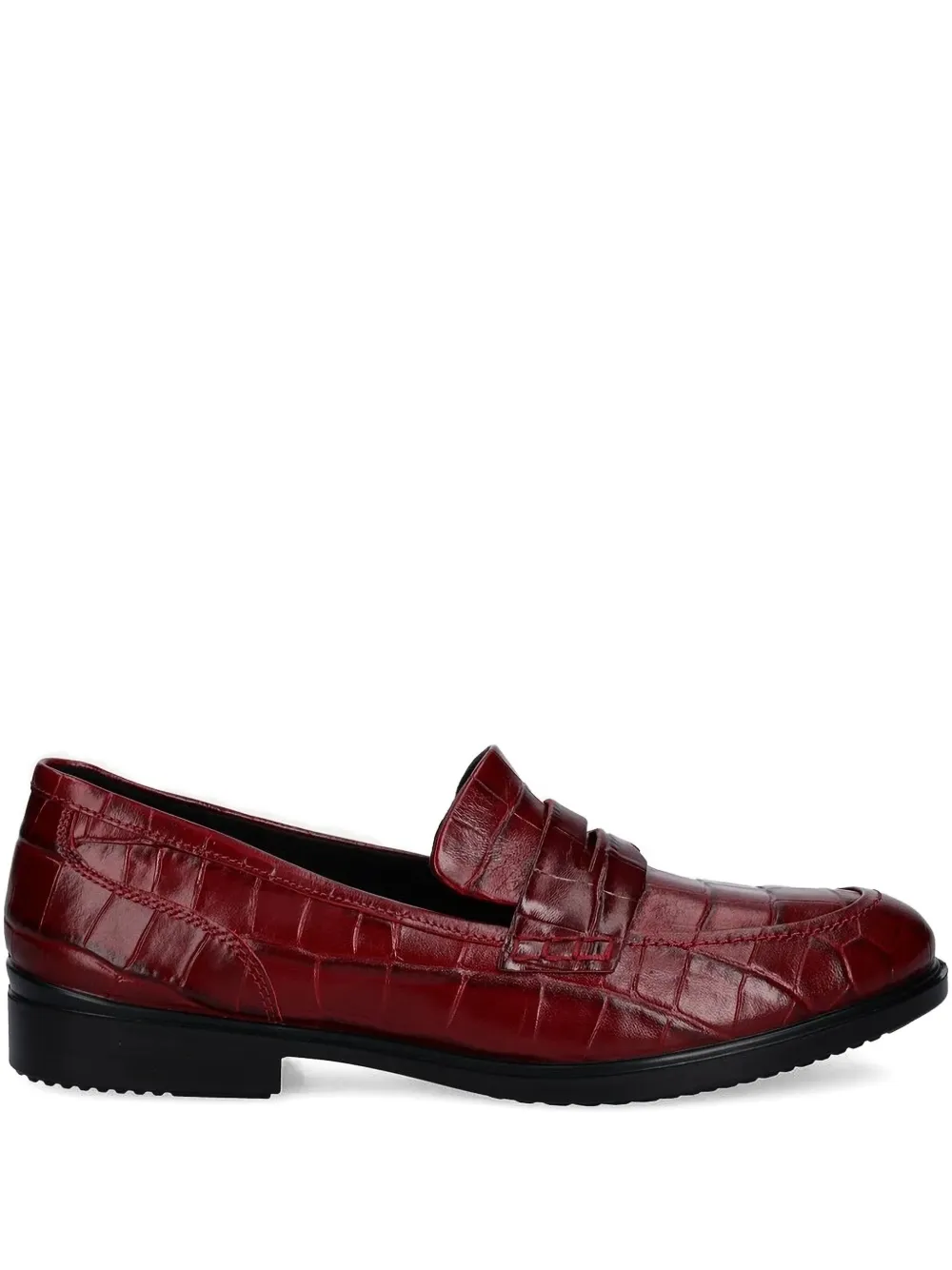 ECCO crocodile-embossed penny loafers | Red | Image 1