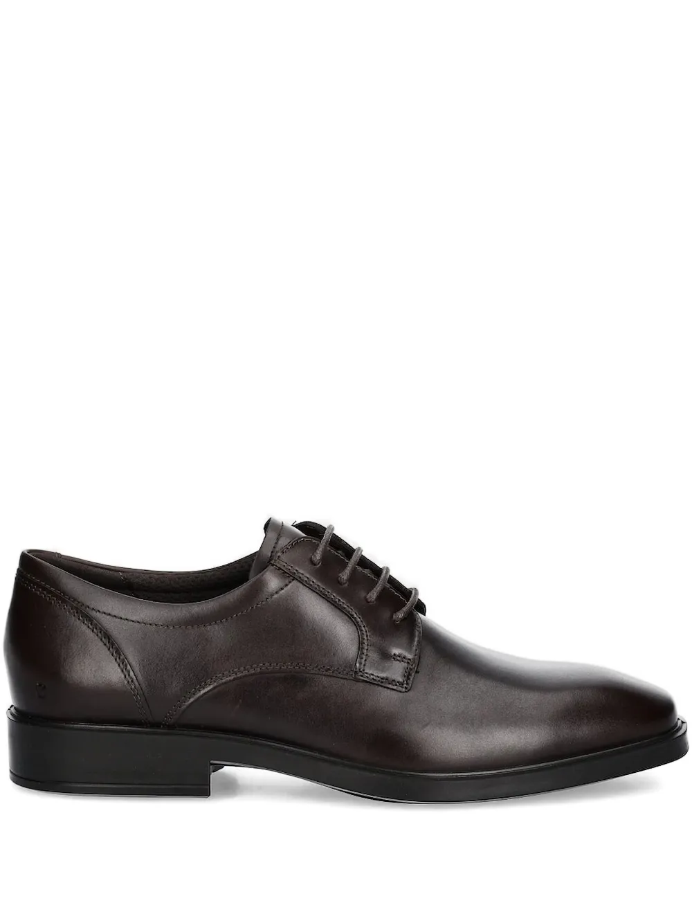 ECCO leather lace-up derby shoes Brown