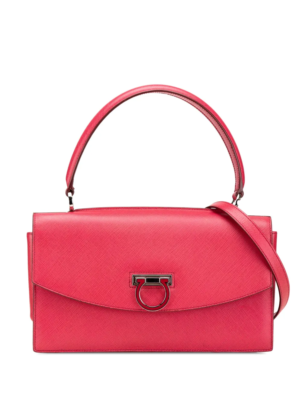 Ferragamo Pre-Owned bolsa satchel Gancini Convertible de piel con asa superior 2000-2024 | rosado | Image 1