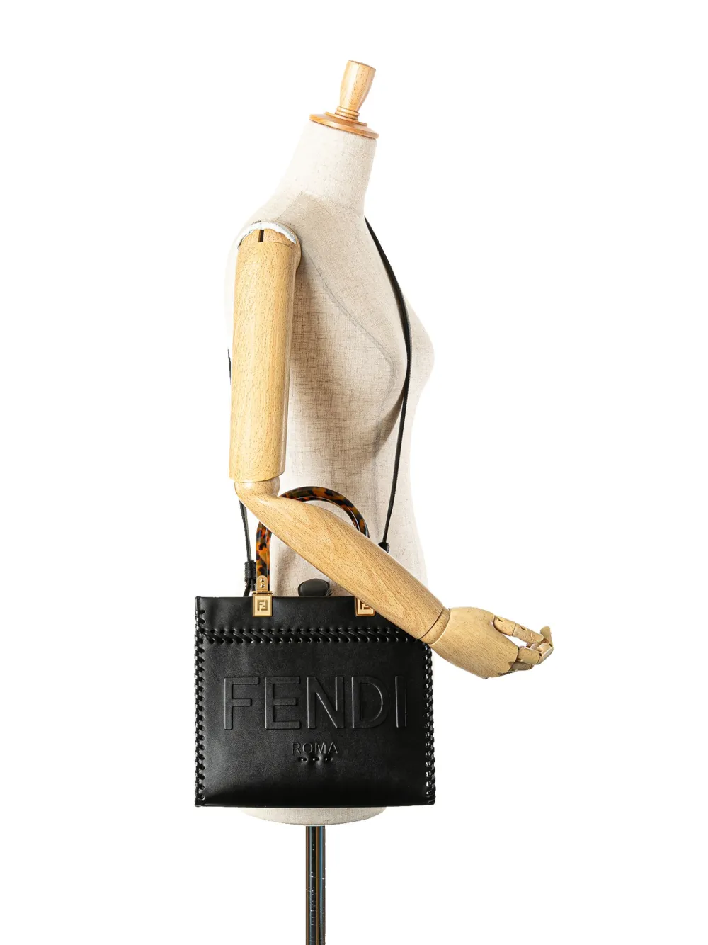 Fendi Pre-Owned 2010-2024 kleiner Sunshine Satchel-Tasche aus Leder mit Ziernähten | Pre-owned & Archive | Image 2
