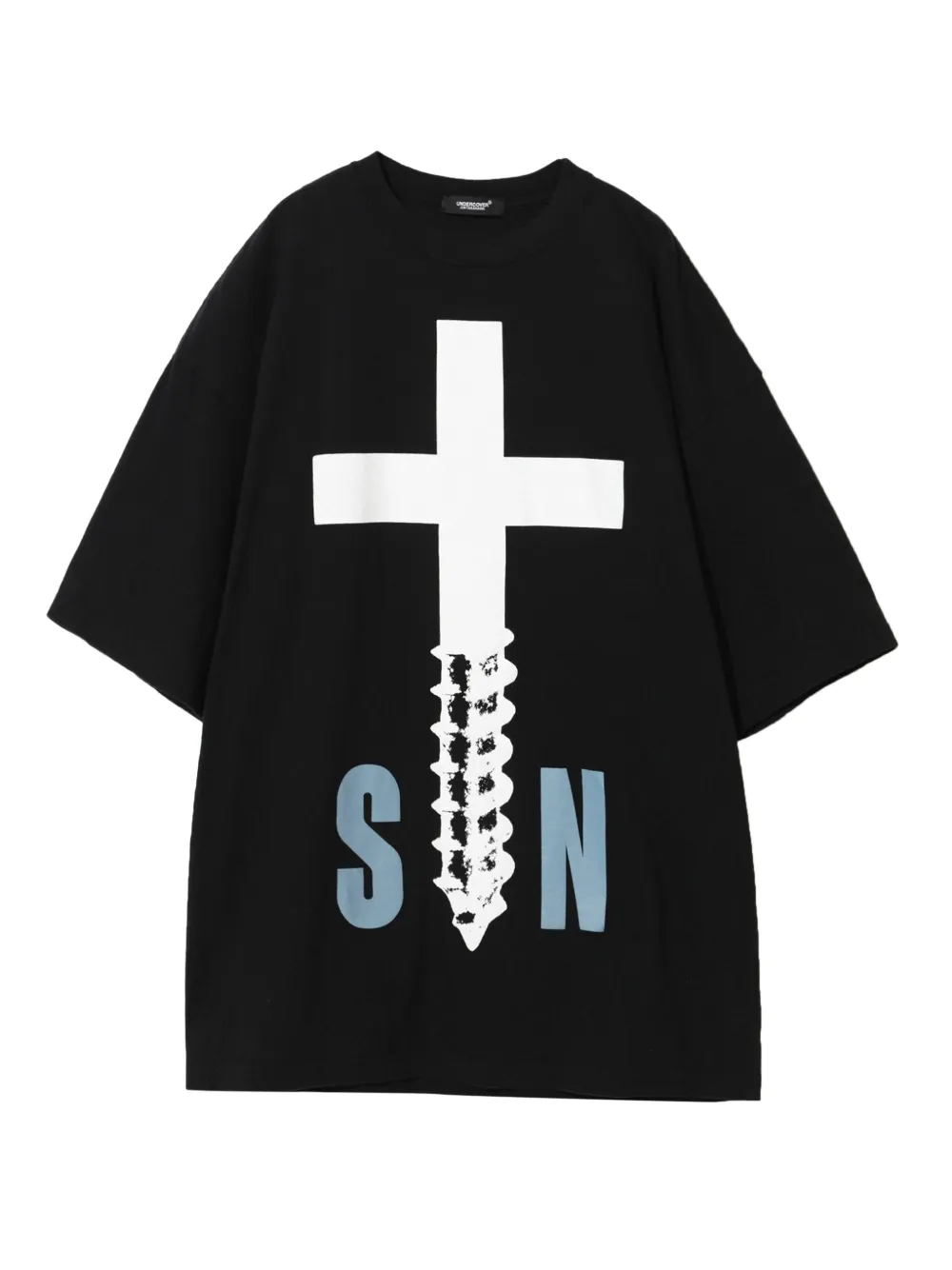 Undercover T-shirt met kruisschroef Zwart