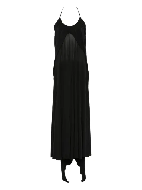 Alaïa halterneck sheer-panel dress