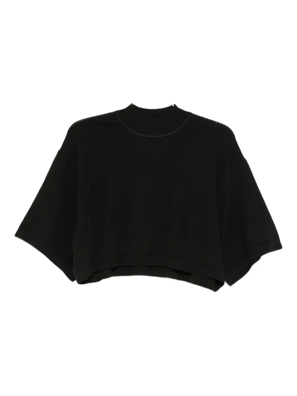 Alaïa high-neck cropped top | Black | Image 1