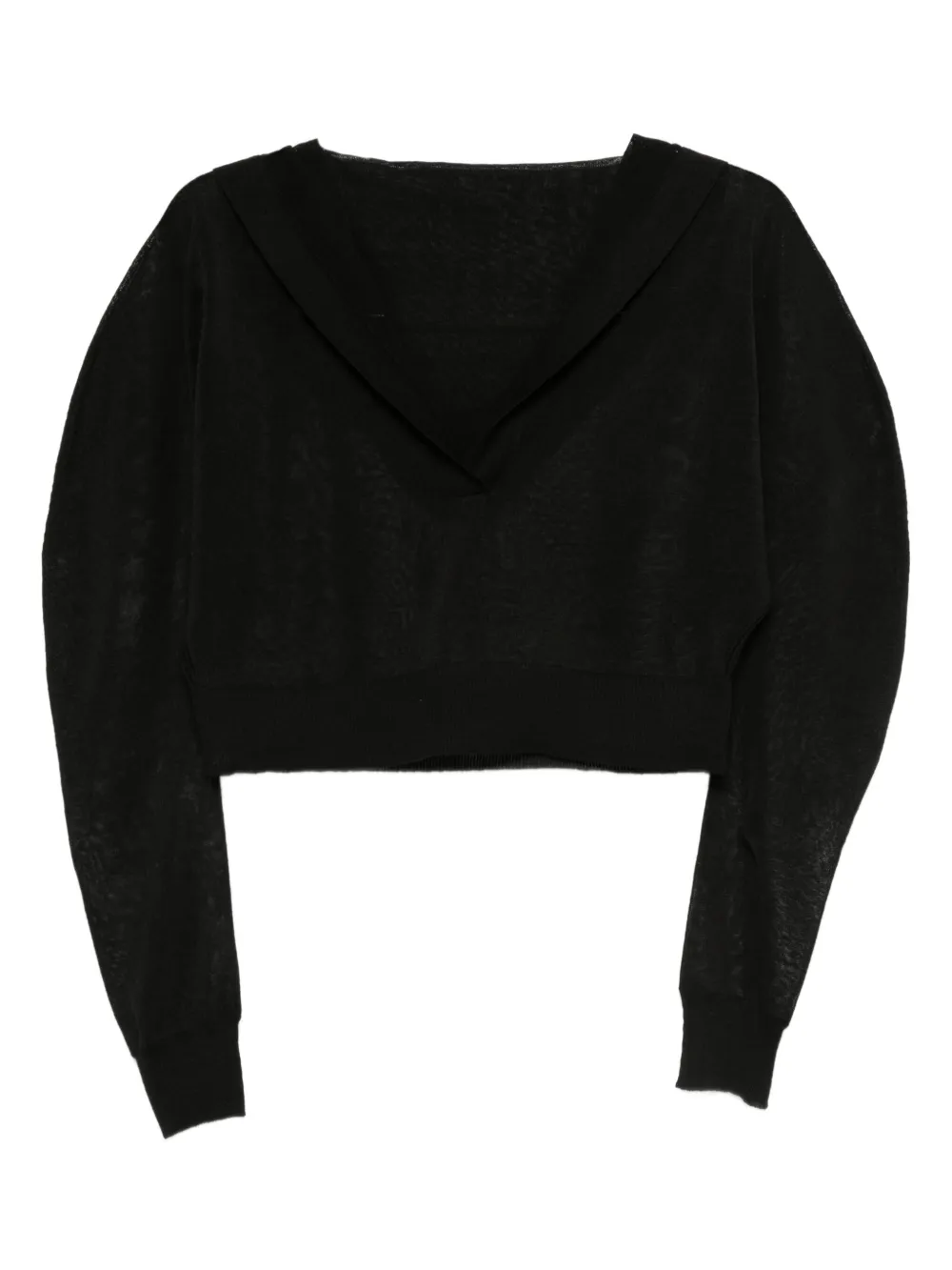 Alaïa v-neck long-sleeve top | Black | Image 1