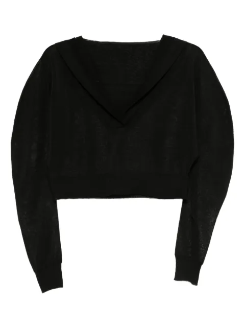 Alaïa v-neck long-sleeve top