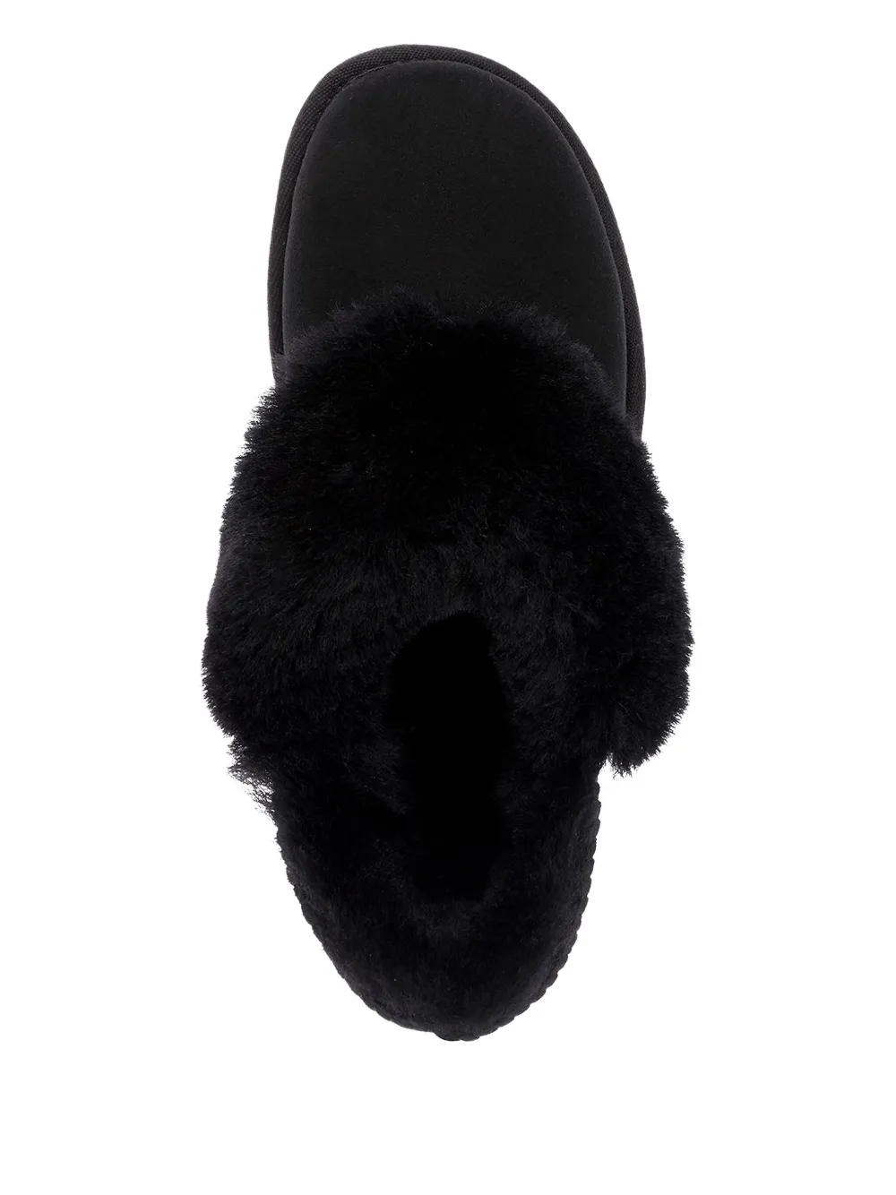 EMU AUSTRALIA sheepskin fur-trimmed slippers Black