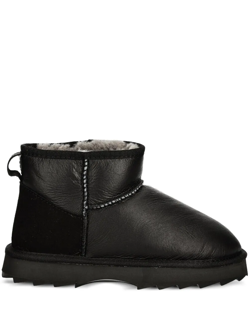 EMU AUSTRALIA Sharky Mini leather shearling boots Black