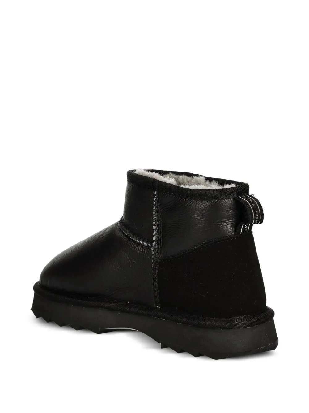 EMU AUSTRALIA Sharky Mini leather shearling boots Black