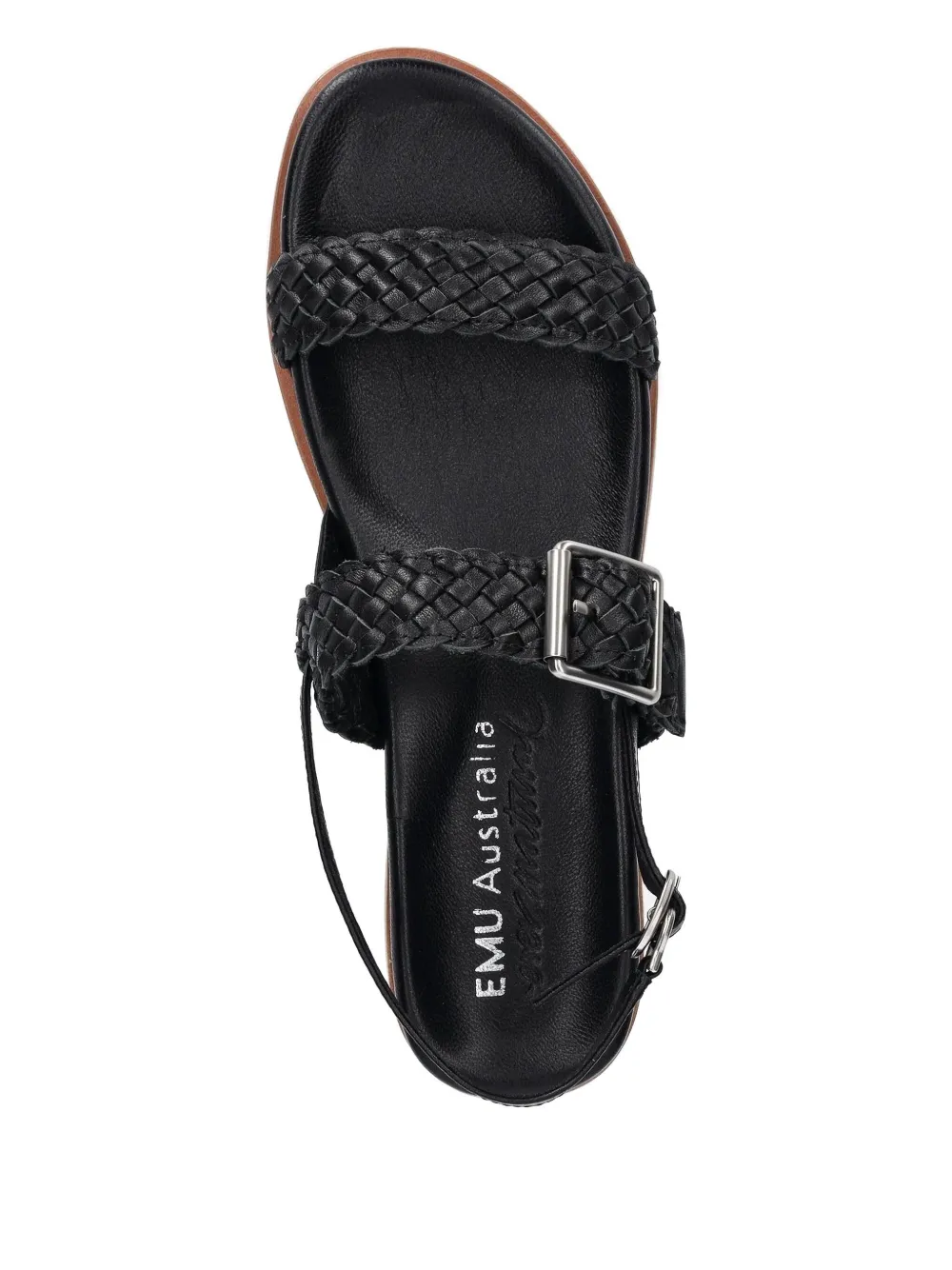 EMU AUSTRALIA Sandalen met gevlochten leren gesp Zwart