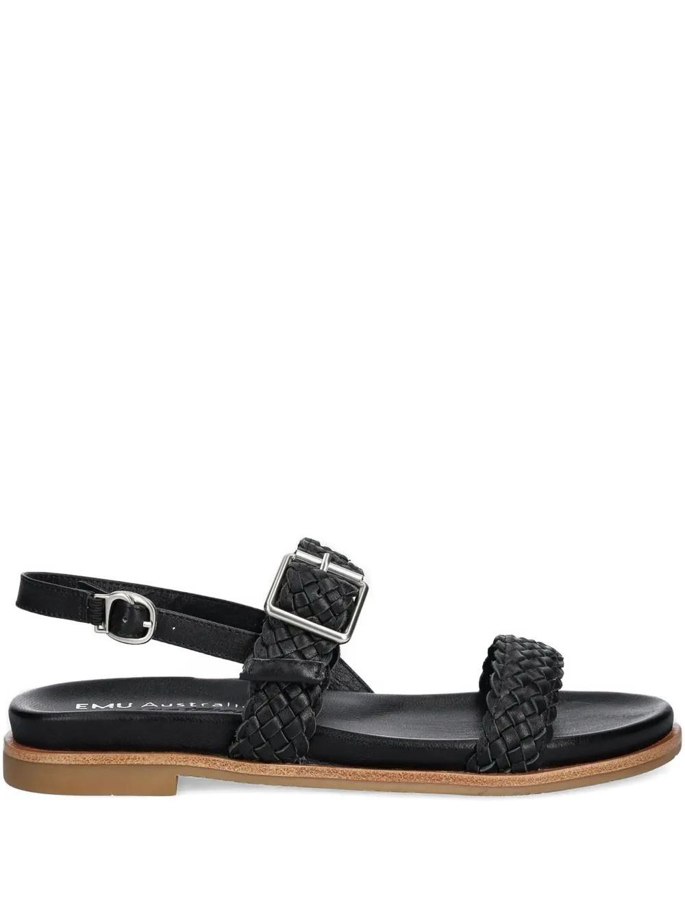 EMU AUSTRALIA Sandalen met gevlochten leren gesp Zwart