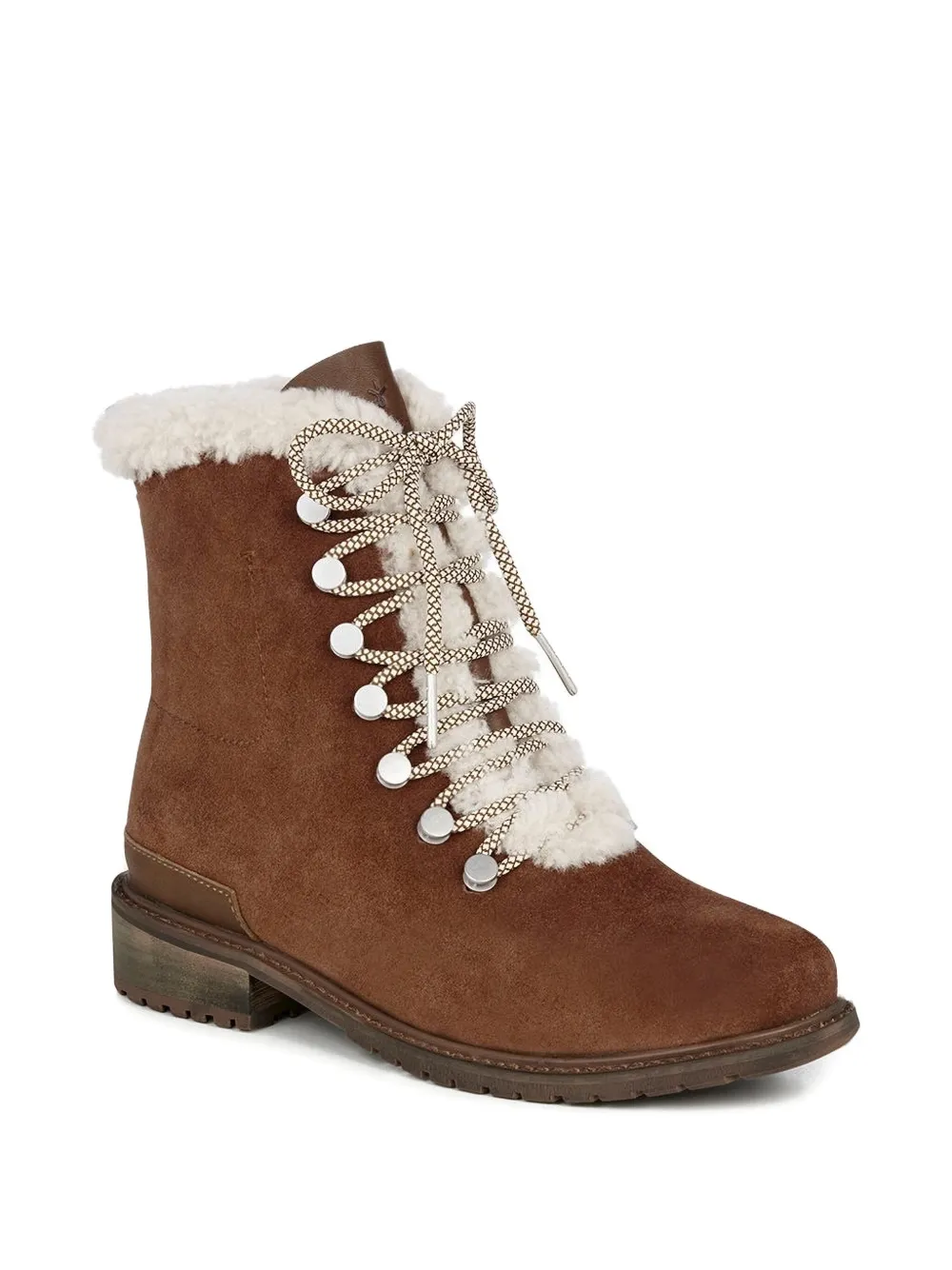 EMU AUSTRALIA lace-up shearling boots Brown