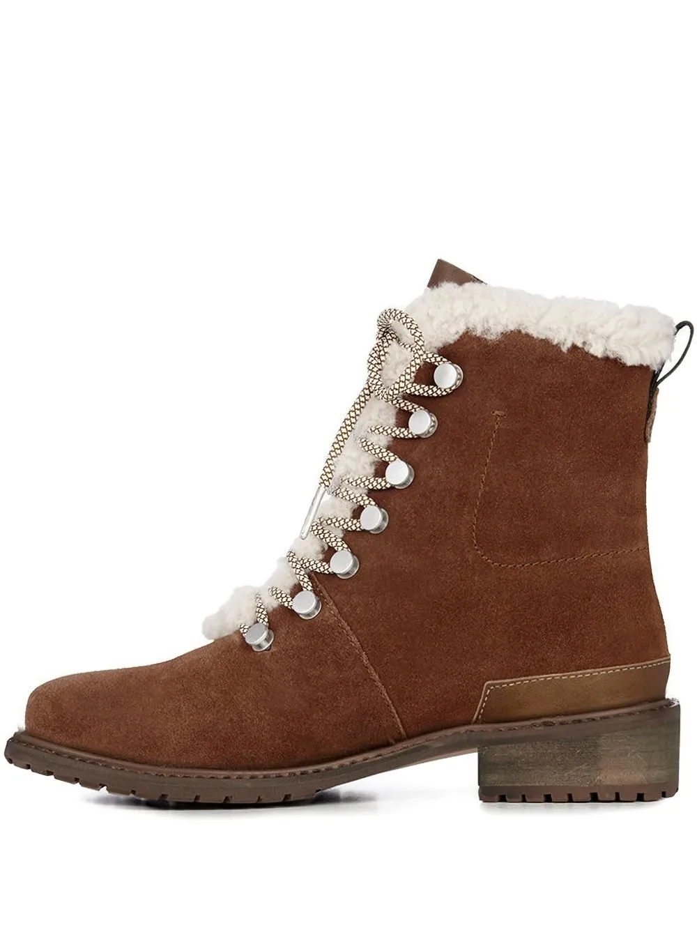 EMU AUSTRALIA lace-up shearling boots Brown