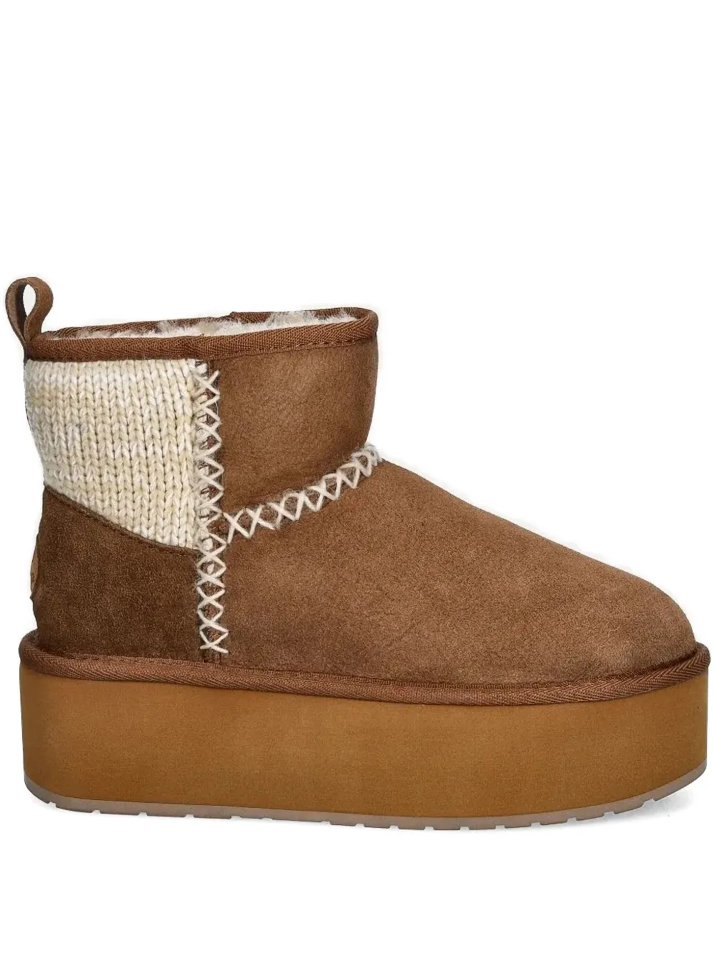 EMU AUSTRALIA knitted-panel platform boots Brown